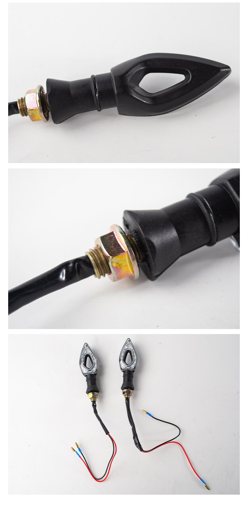 12V Hollow Heart-Shaped Led Turn Signal Light Suitable for Two-Wheeled Electric Scooter Modification and Decoration