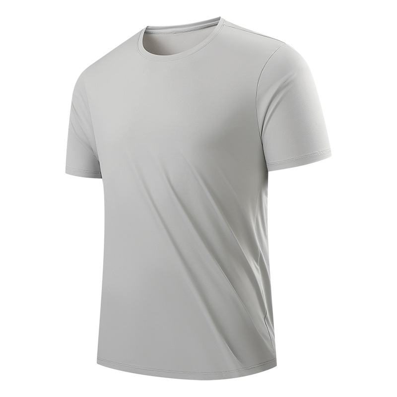 Men's sports summer quick dry basketball breathable silk T-shirt for…