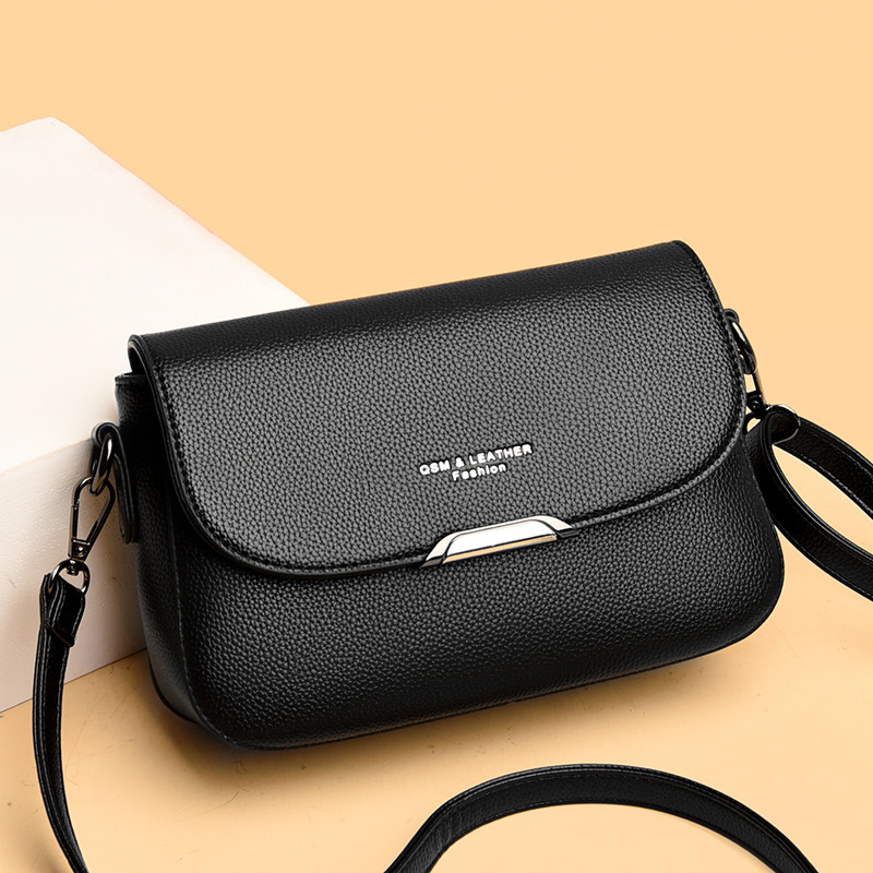 Middle-Aged Mother's Small Bag 2021 New Style Soft Leather Texture Large Capacity Women's Shoulder Bag Fashionable Cowhide Crossbody Bag