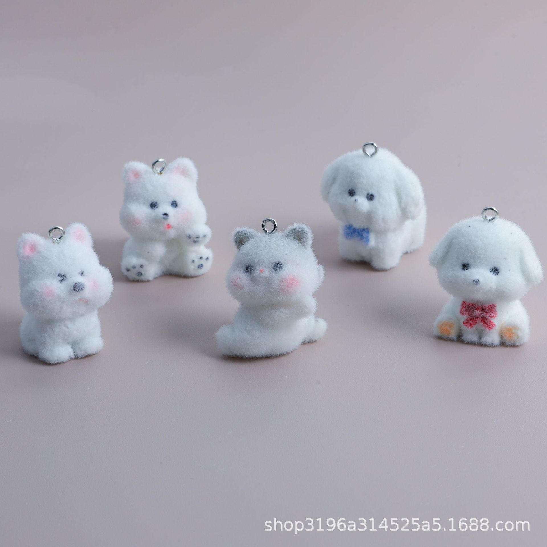 고정 수지 창조적 인 만화 귀여운 곰 강아지 휴대 전화 키 체인 가방 DIY 귀걸이 목걸이 펜던트 펜던트
