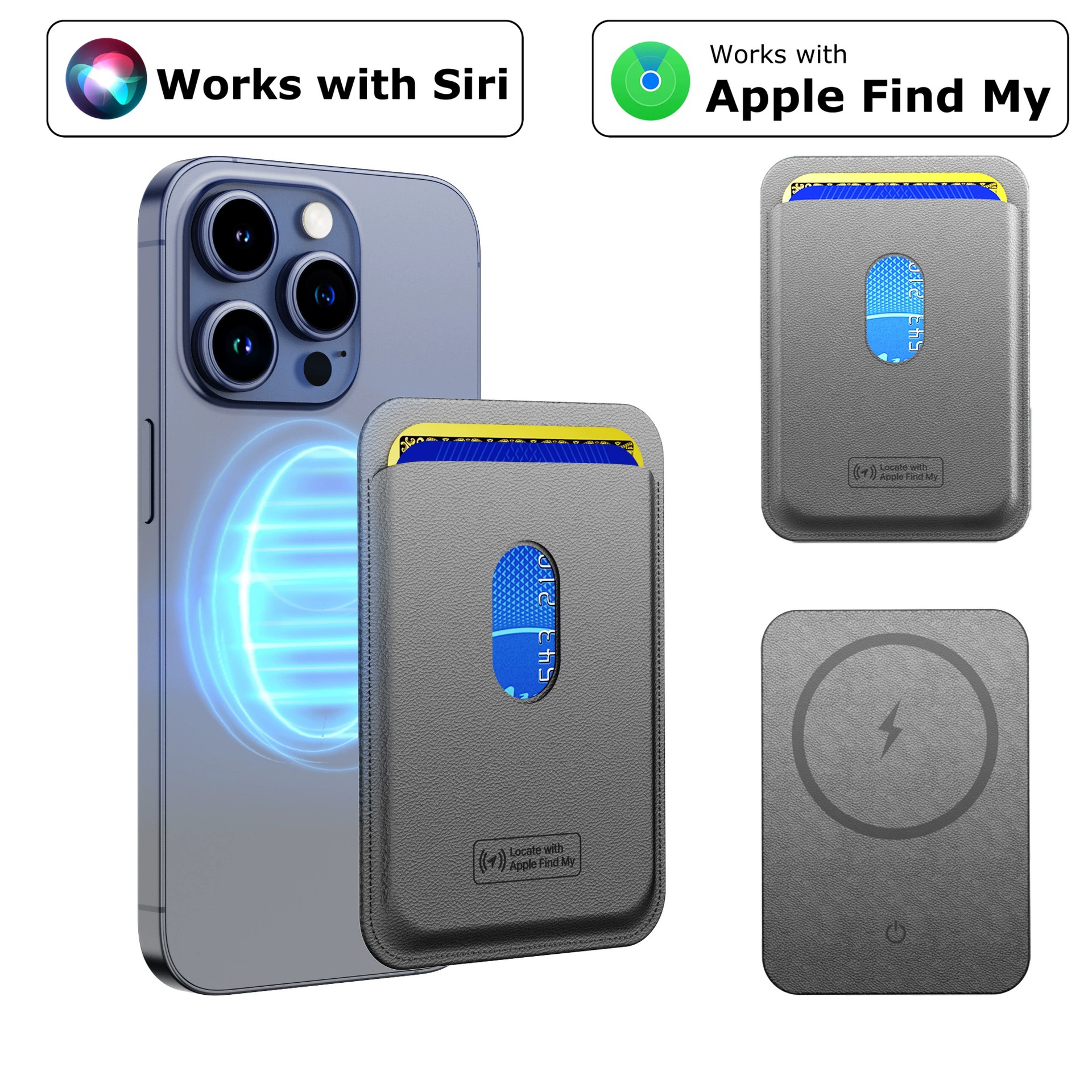 Применимо для Apple AirTag с магнитной всасывающей держатель карты локатор анти-потери FindMy Global Location Tracker