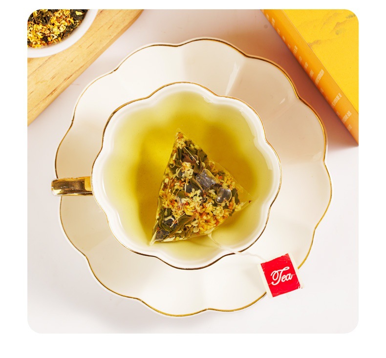 Osmanthus Oolong Tea Gui Hua Wu Long 30g Box 10 Pyramid Tea Bags Cold Brew Floral Wellness Tea preparation