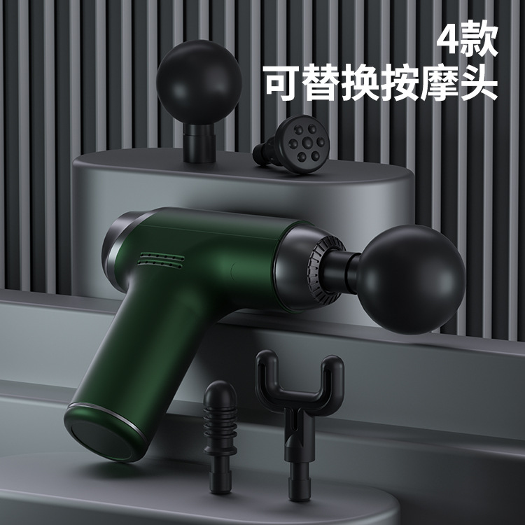 2024 New Fascia Gun 99 Gear Lcd Professional Grade Four Head Fascia Gun Deep Relaxation Muscle Massager Explosion