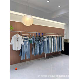 中高端品牌牛仔裤女装尾款清货裤子专柜清仓厂家货源实体直播拿货