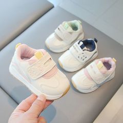 宝宝步鞋儿童春秋新款女童婴儿透气软底小童机能运动鞋男童皮面