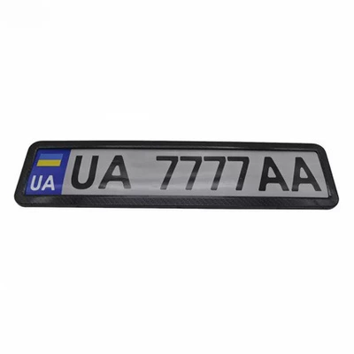License plate holder/license plate holder Ukrainian Stainless Steel Black - carbon-brazing-pattern-stainless-steel-material