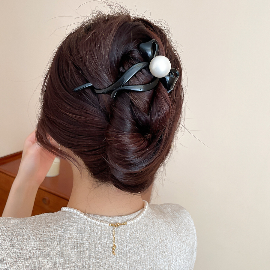 Horquilla hueca a rayas de calabaza acrílica