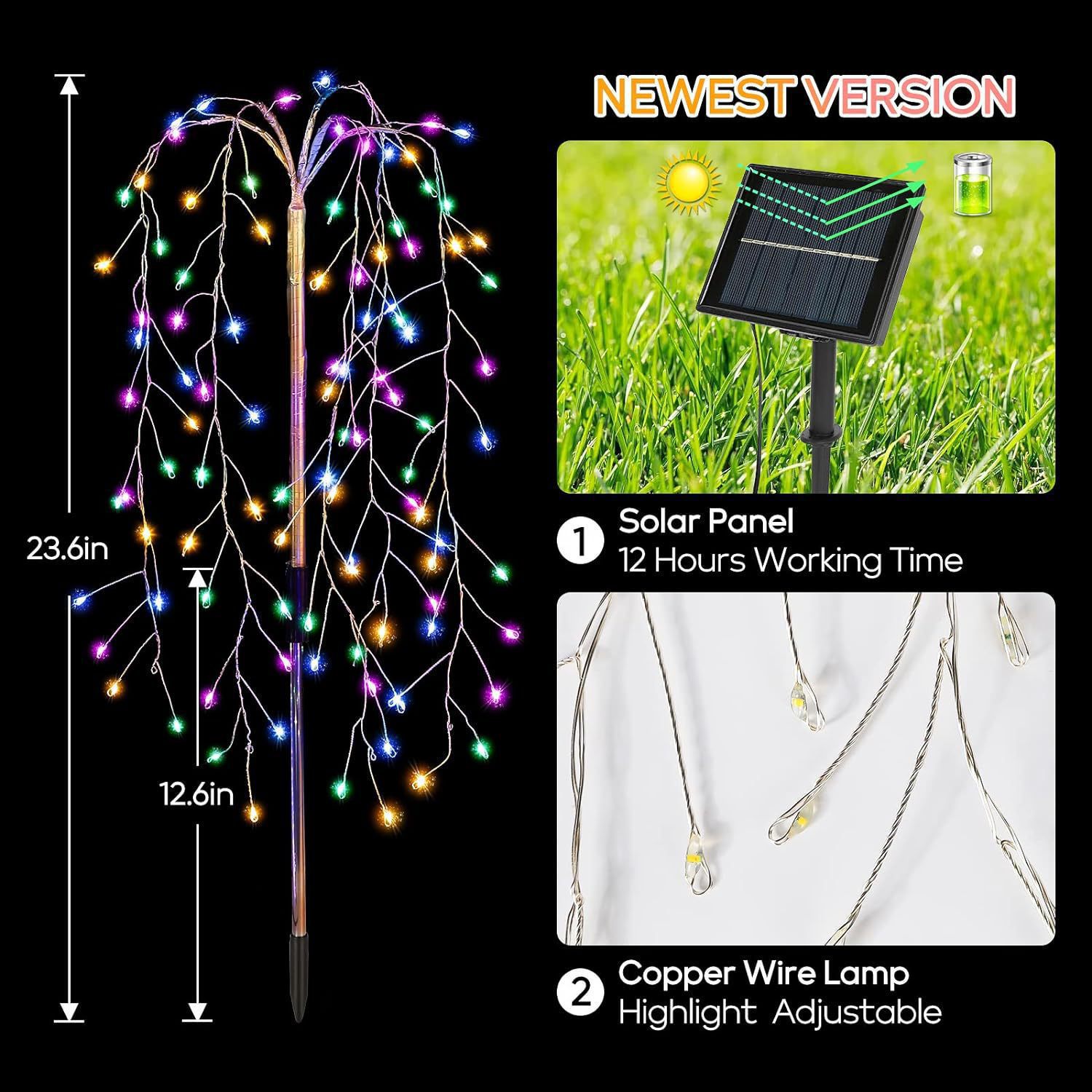 Solar Powered LED String Lights for Courtyard Lawn Firecrackers Christmas And Other Festive Occasions New Type_voghion.com