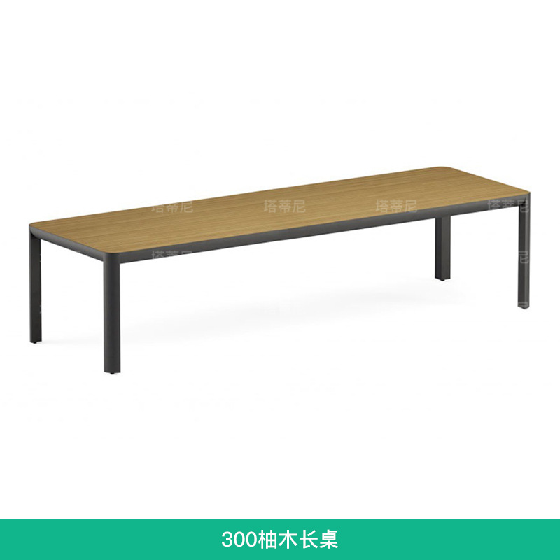Mesas y sillas para exteriores, balcón con patio, protección solar y muebles de ratán impermeables para ocio, conjunto de mesa larga para terraza de jardín al aire libre image 14