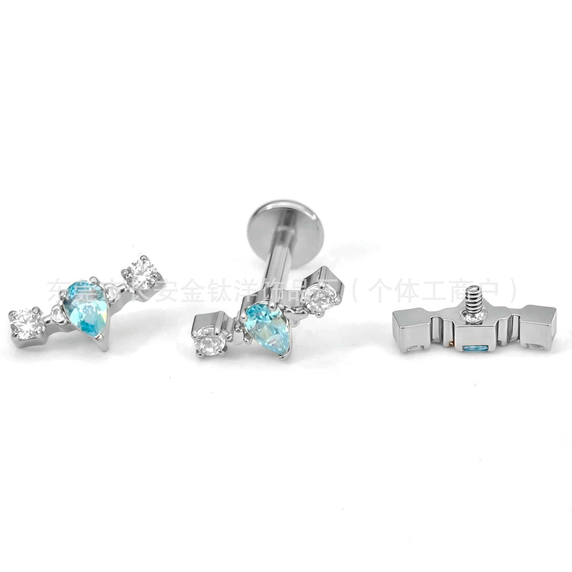 Labret piercing jewelry detail image