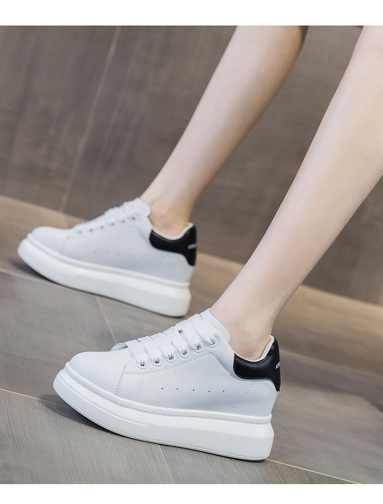 Giày sneaker nữ chunky đế dày phong cách McQueen mới xuân hè 2025, tăng chiều cao — 6706 tăng chiều cao [đuôi trắng], 6706 Tăng chiều cao của đuôi đen] chi tiết 3