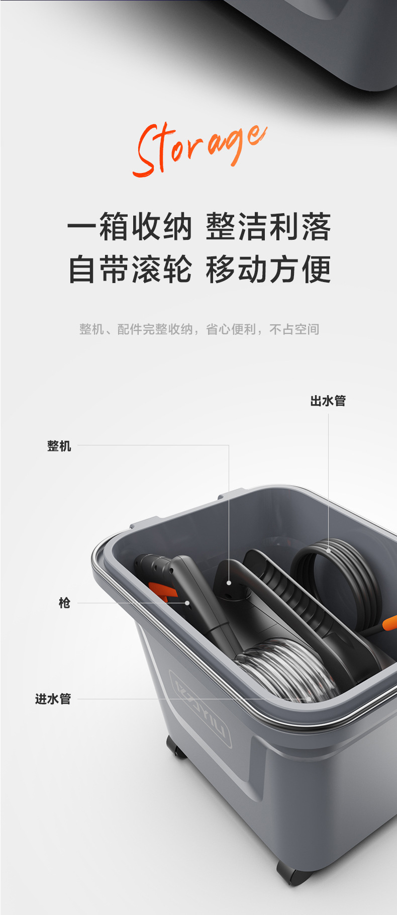 Yili lithium battery wireless high-level high-pressure car washing machine charging car washing artifact high-pressure water gun car washing water pump cleaning machine