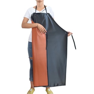 Thickened waterproof oil-proof acid and alkali-resistant apron lengthened kitchen Aquatic Food Factory restaurant wear-resistant men's and women's work apron