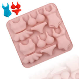 简美现货 创意蛋糕模具 6连创意比基尼泳衣 硅胶手工皂模 DIY烘焙