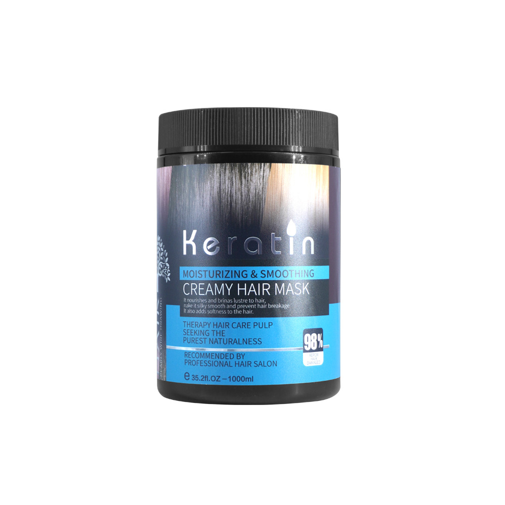Transfronterizo Keratin Champú y acondicionador de queratina Mascarilla para el cabello Reparación suave y seca y dañada Kit de lavado
