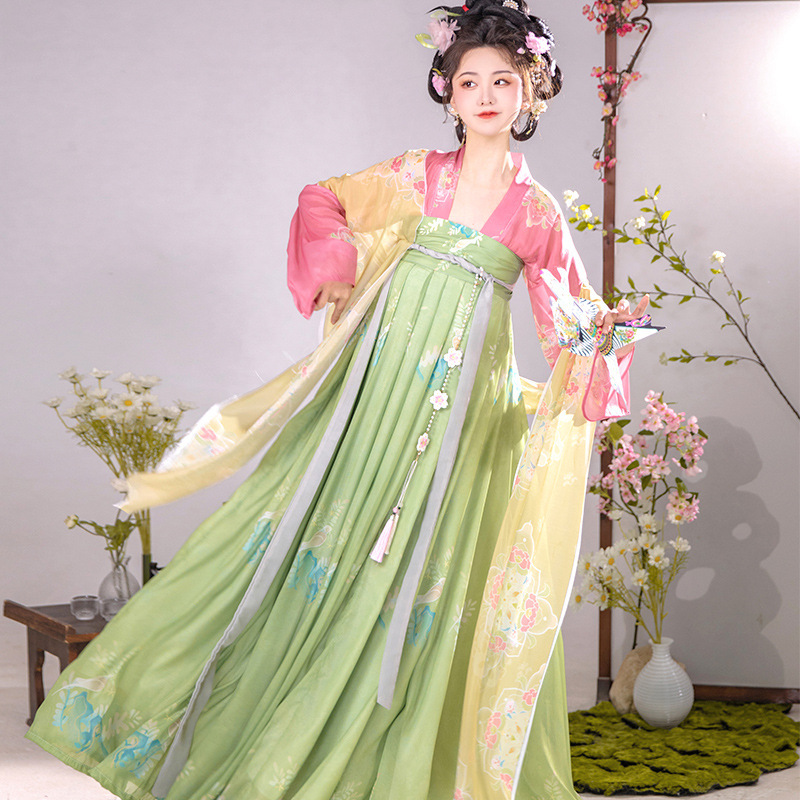 Adult Hanfu Women's Chinese-style chest dress suit elegant ancient costume daily Tang dynasty Han Yuan Su spring and summer