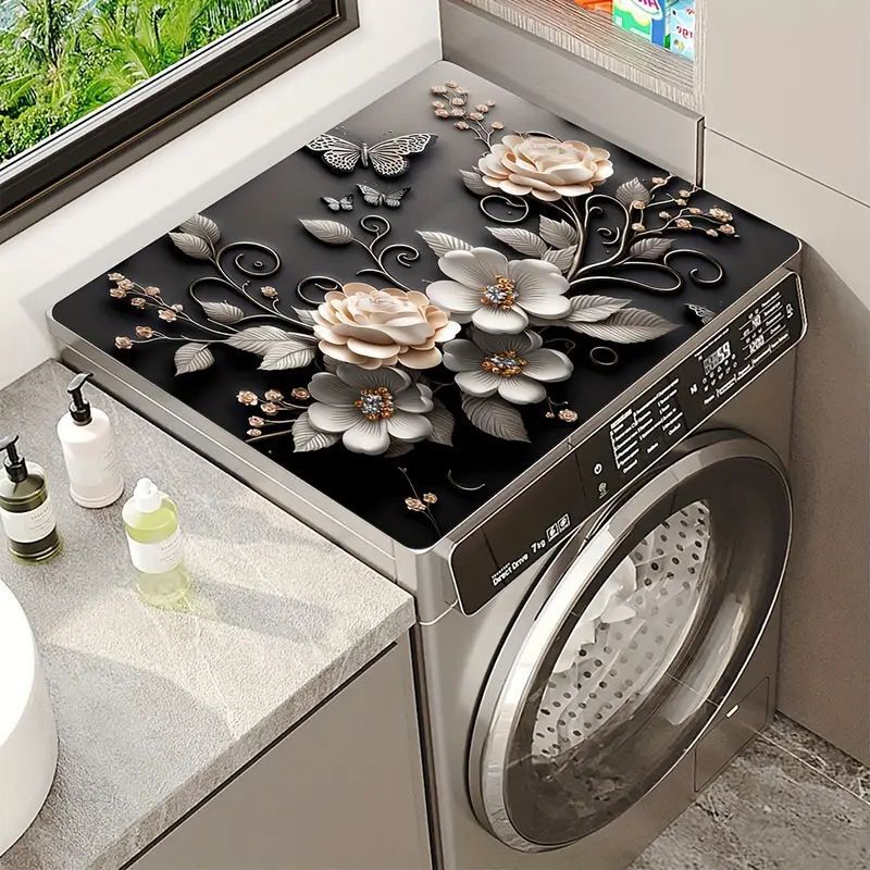 Nordic-style drum washing machine cover pad, vintage diatomite protective pad, water-absorbent, dirt-resistant, non-slip, dust-proof cover, cross-border Nordic-style drum washing machine cover pad, vintage diatomite protective pad, water-absorbent, dirt-resistant, non-slip, dust-proof cover, cross-border