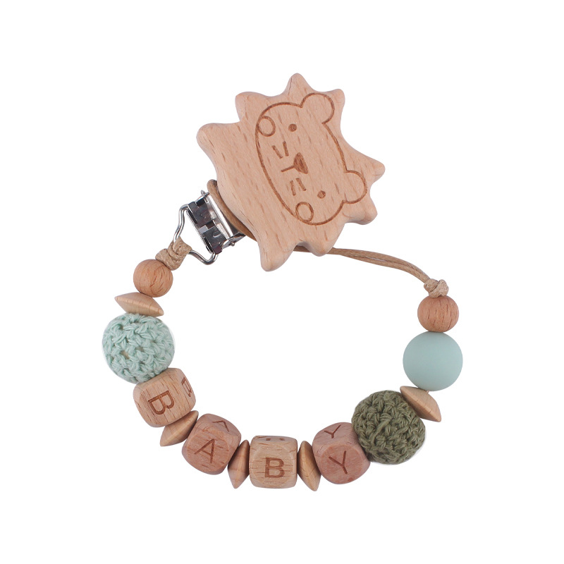 Productos para bebés dibujos animados animal Haya clip bebé creativo DIY haya chupete cadena anti-caída de la cadena Nuevo