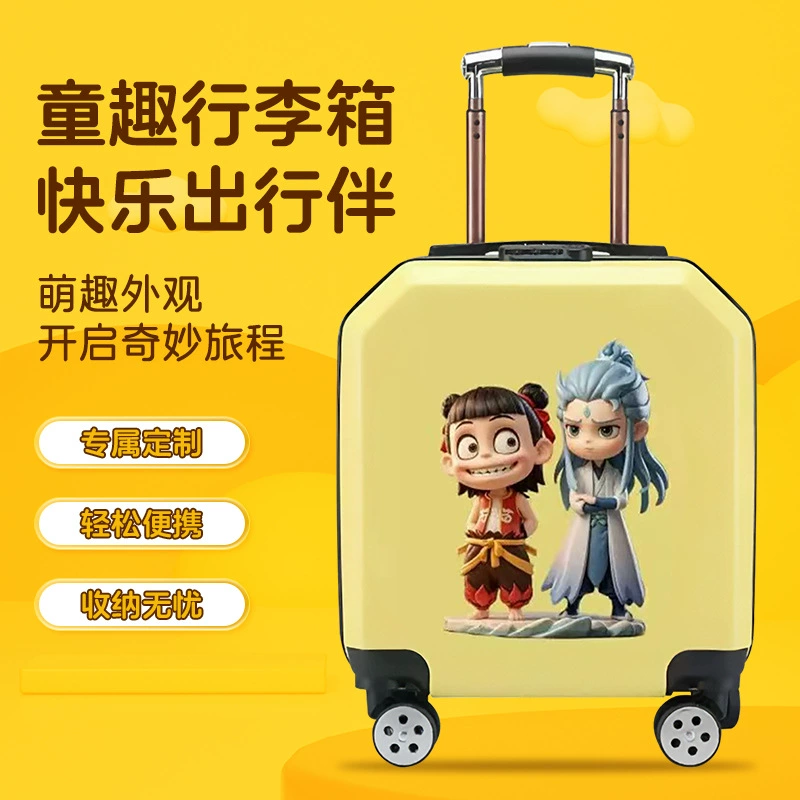 Детский чемодан с кодовым замком, чемодан на колесиках, 18inch большой вместимости, логотип по индивидуальному заказу, дорожный чемодан с бесшумными колесиками, оптовая продажа.