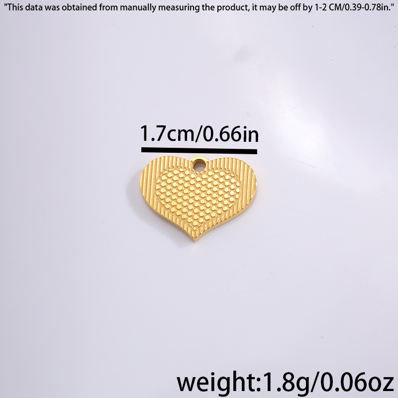 4g Weight 1 Piece 17mm 304 Stainless Steel Star Heart Shape Floral Pendant
