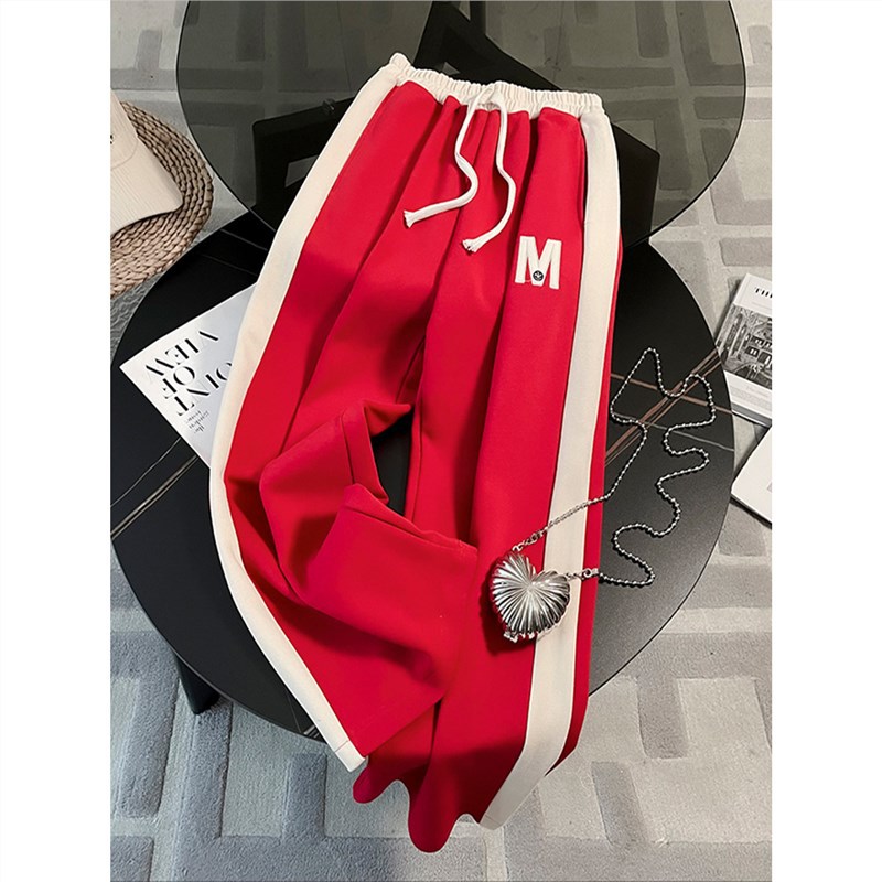 Damenbekleidung Frühling und Herbst Modischer Streetstyle High-End-Pullover Weite Beinhose Zweiteiliger Anzug_voghion.com