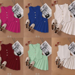 百褶裙两件套热销上衣外贸欧美童马甲2025中小跨境夏季搭女童套装