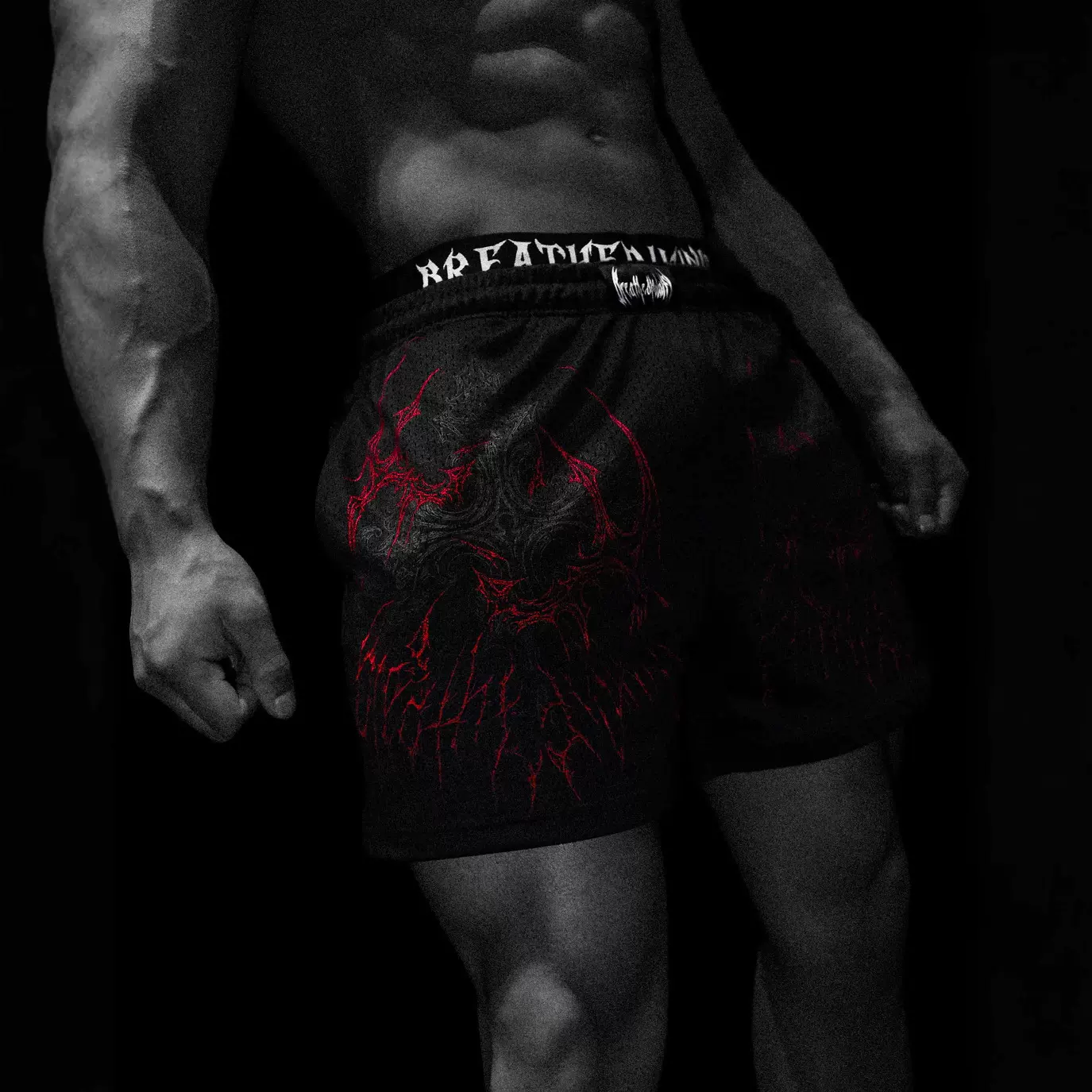 Breathedivinity男短裤夏季运动健身速干透气网眼沙滩裤休闲短裤