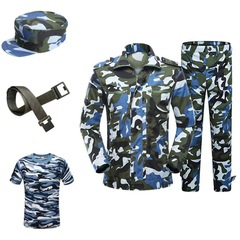 軍事訓練迷彩服男女学生夏軍事訓練服屋外開発 Tシャツ半袖サマーキャンプトレーニングスーツ