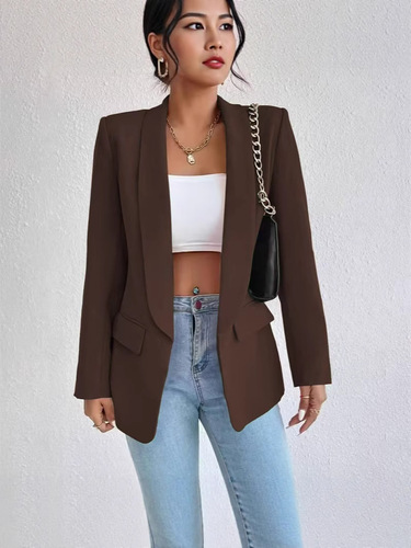 Women's Spring 2024 New Style Multi-color Collar Blazer Jacket for Petite Women, Stylish and Fitted British Style Women's Blazer Top
