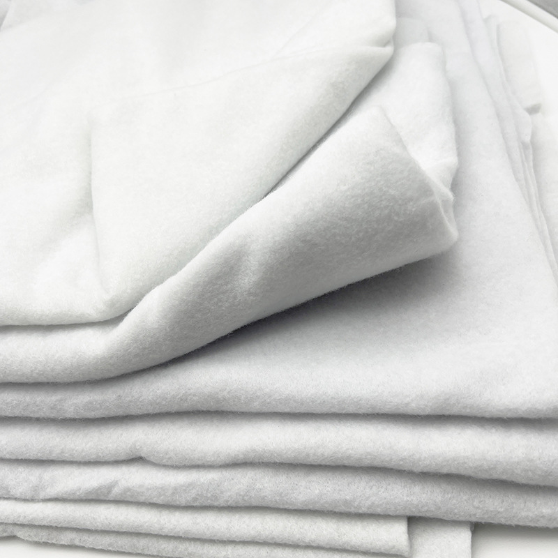 En stock venta al por mayor 60 ~ 180g algodón punzonado algodón placket manguito relleno algodón pecho algodón poliéster tela no tejida