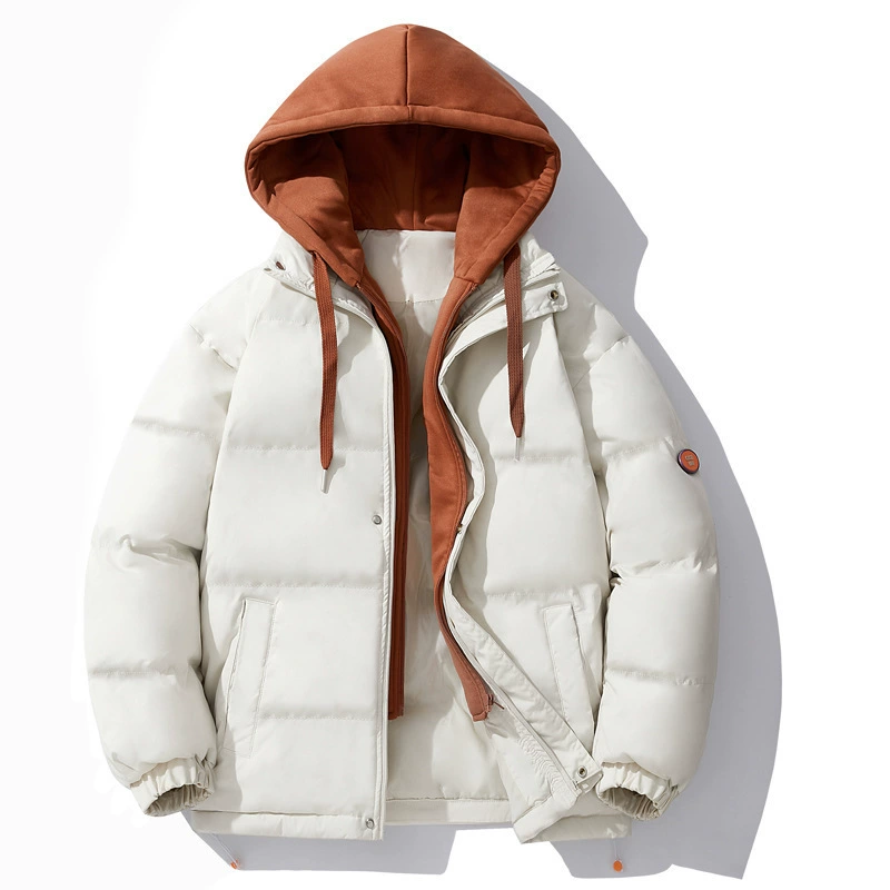 Demi-season down jacket with hood, warm set