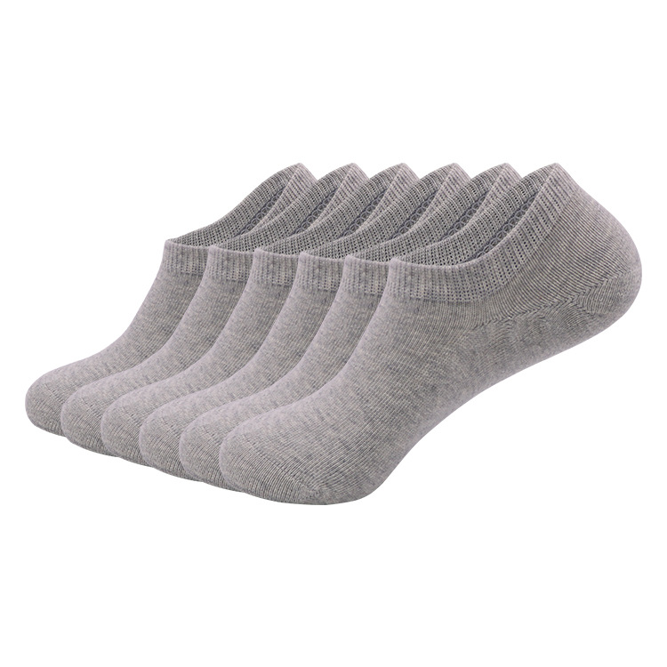 Medias de barco invisibles personalizadas de comercio electrónico transfronterizo para hombres y mujeres, medias de algodón peinadas delgadas de verano, medias casuales de color sólido para hombres
