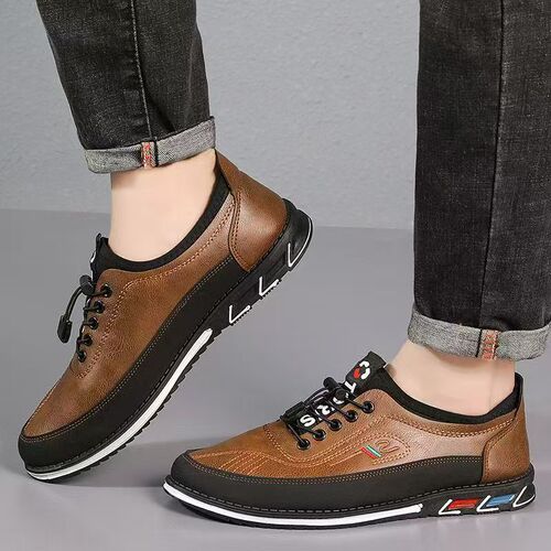 Leather shoes for men, wholesale for spring and summer, stylish, breathable, casual, fashionable, versatile, suitable for driving, soft sole, soft face
