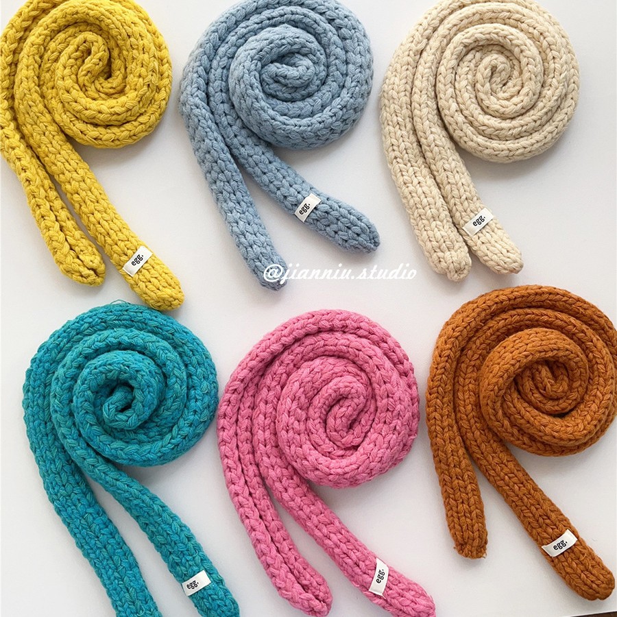 Japanese woolen solid color thin demi-season scarf