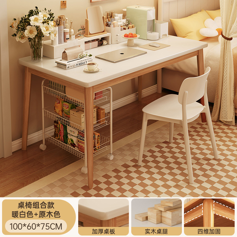 Mesa de computadora mesa de alquiler de casa escritorio simple escritorio de oficina silla pequeña escritorio de escritorio de dormitorio de estudiantes