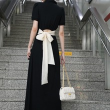 2025初夏季高个子加长版连衣裙女拖地大码夏款到脚踝超长款长裙子