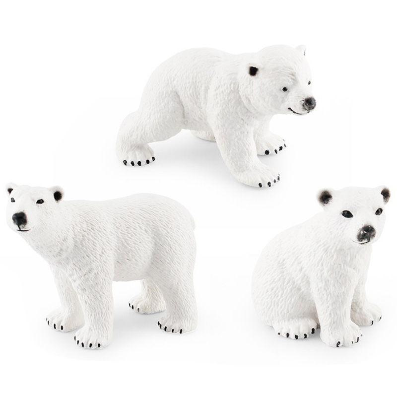 Transfronterizo de simulación traje polar Oso Polar espalda Pingüino arrastrándose Oso Polar múltiples juguetes modelo de decoración estática