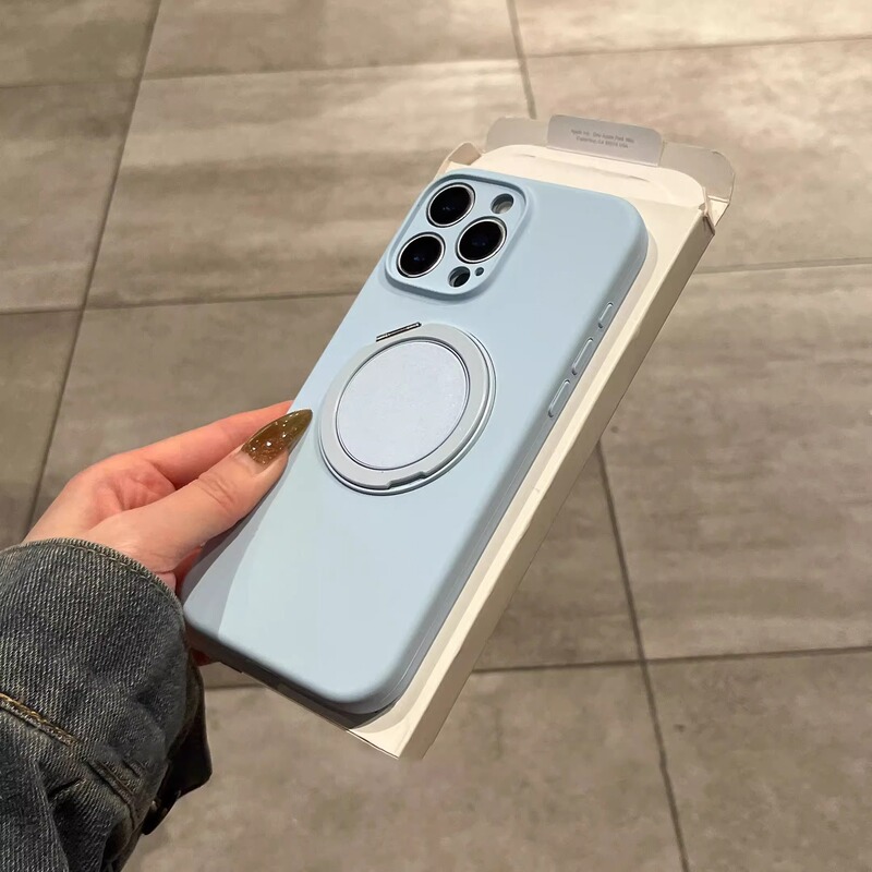 iPhone16 液体シリコーン 360 度回転磁気ホルダー携帯電話ケース Apple 15 細穴保護カバーに適しています。|undefined