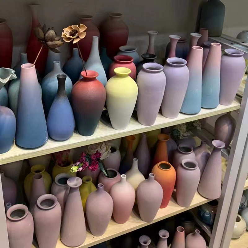 서리로 덥은 만화 손으로 그린 대형 꽃병 1개(13-19 쿵푸 cm 높이, 판매 가능한 스타일 선택)