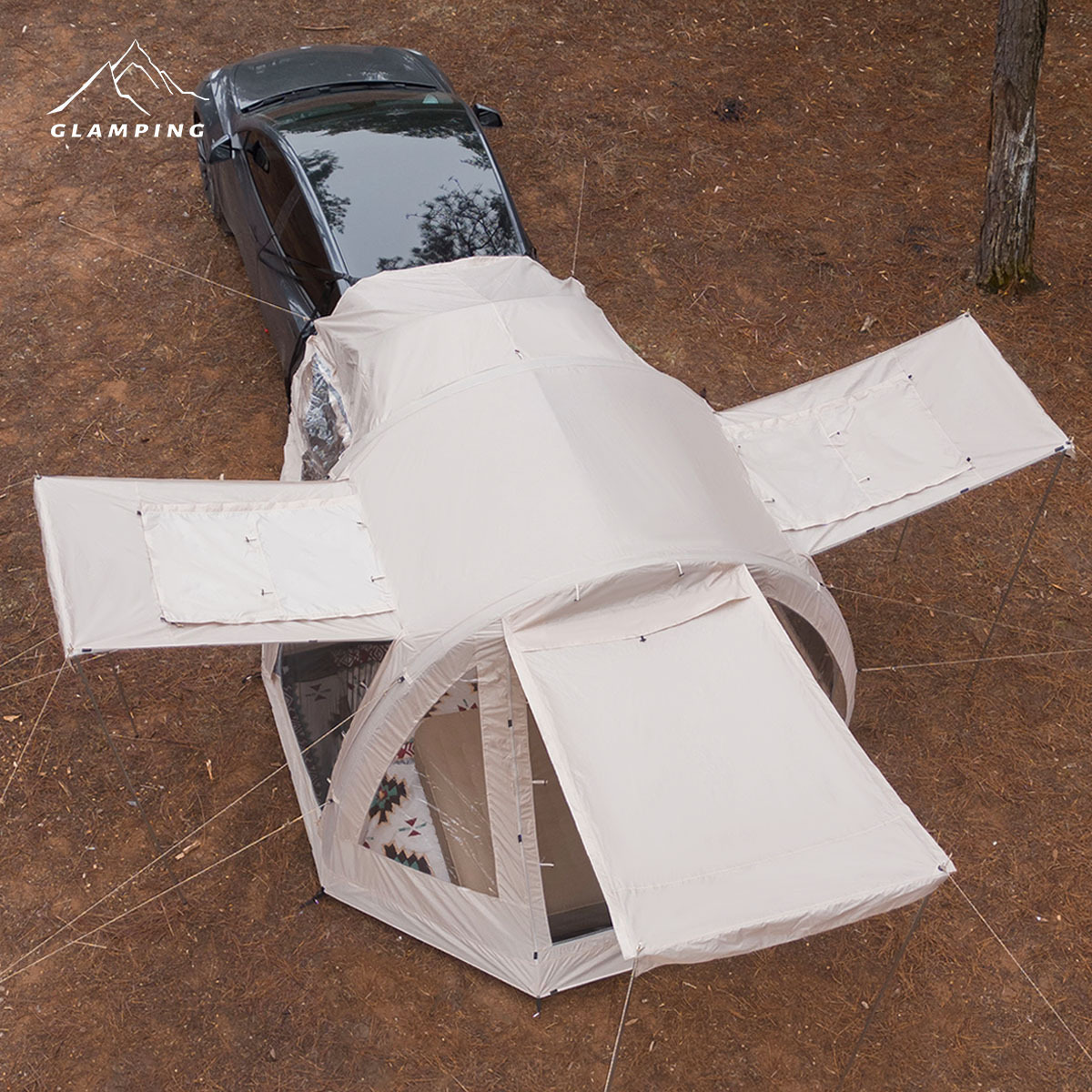 Auto-conducción viajes Tesla tienda de extensión de la cola del lado del COCHE Tienda de extensión Canopy pasillo delantero SUV tienda de la cola tienda