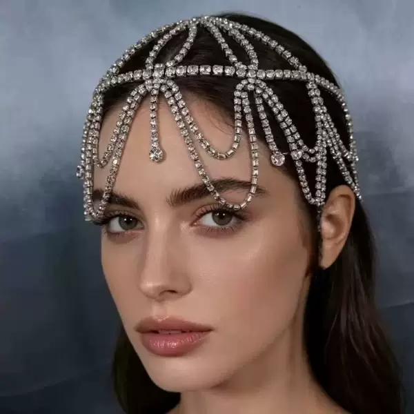 Hot-Selling Claw Chain Mesh Hat, European-Style Wedding Dress Design, Paired with Hair Accessories, New Products for Makeup Artists