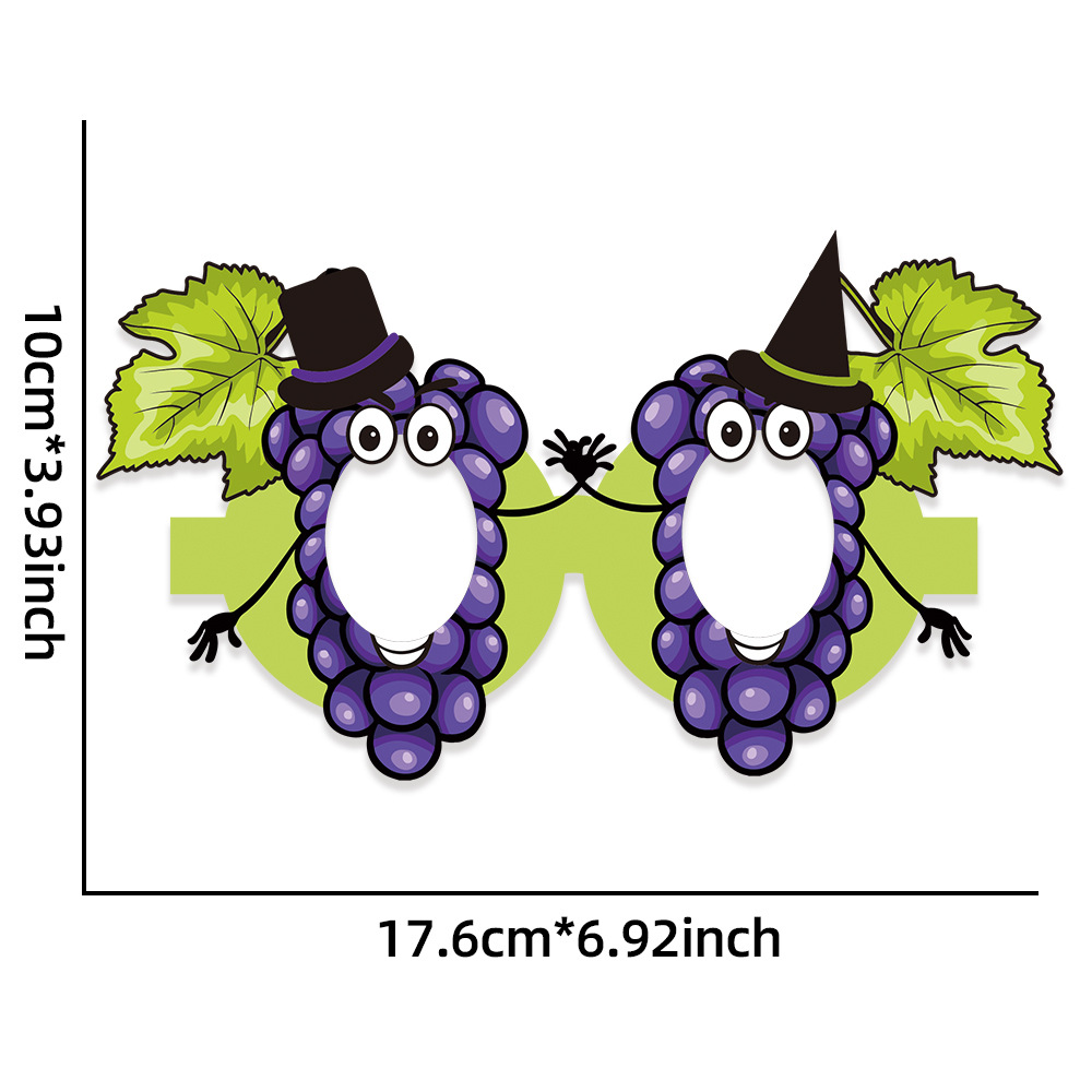 9 unids/set transfronterizo nuevo cumpleaños de los niños gafas de fiesta decoración fruta forma Festival de Verano piña gafas de papel