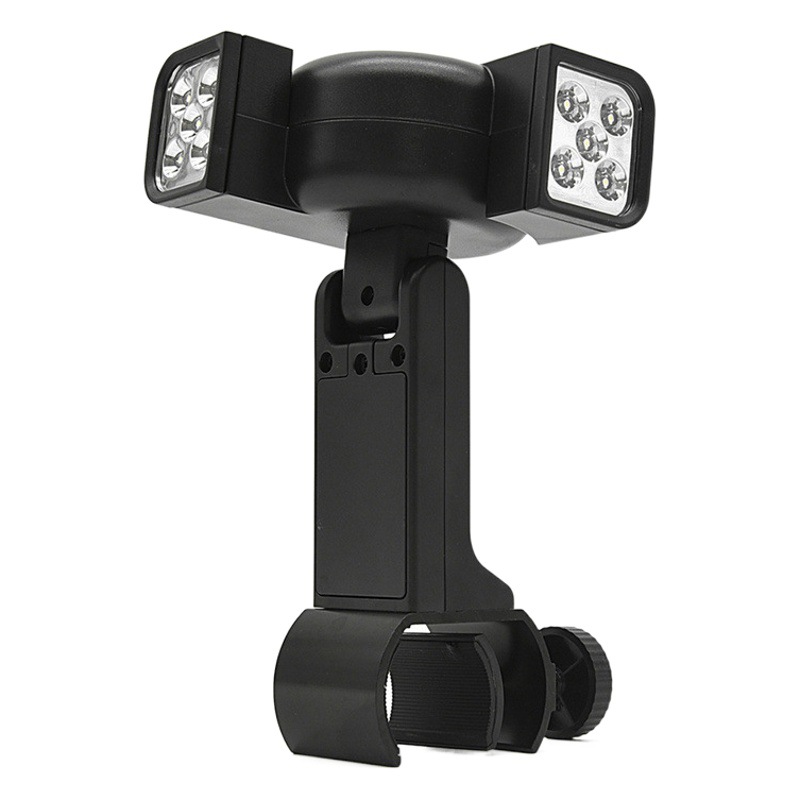 Luz para barbacoa con punto transfronterizo, luz para exteriores, luz giratoria de doble cabezal, estilo de acampada, iluminación para ciclismo, luz para barbacoa