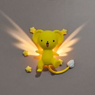 New Version of Mocha Girl Sakura Xiaoke Cute Night Light Yellow Star Xiaoke Wings Wall Creative Ornament Wall Lamp