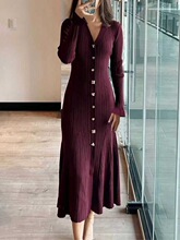 A 96502 French Elegant Knit Dress ��ʽᘿ��B��ȹ �W���羳��