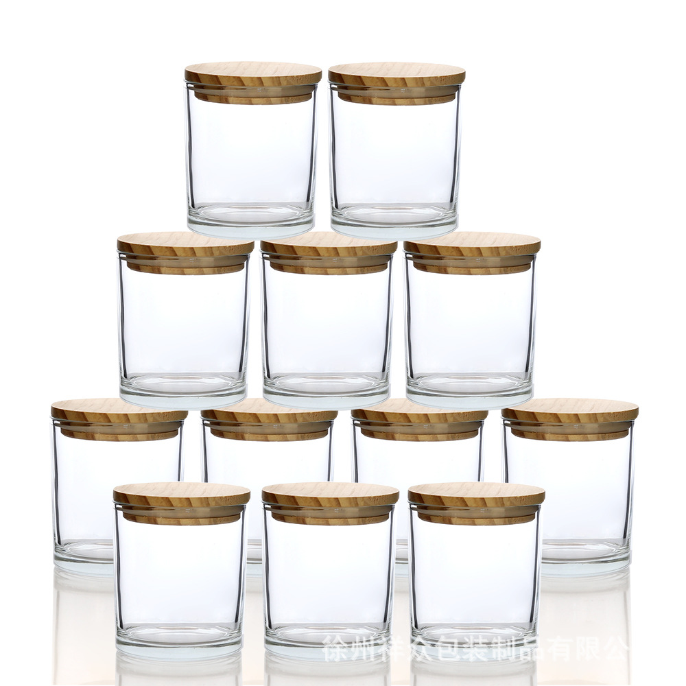 Hot sale Amazon de alta calidad vidrio transparente vela taza taza de frasco de frasco de frasco de frasco 80 90