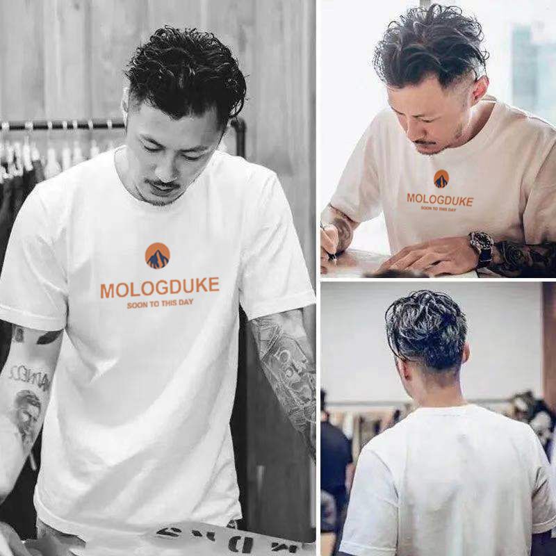 Trendy Hong Kong Style Short-Sleeve T-Shirt for Men, Pure Cotton, Casual Loose Fit, Chinese Style Half-Sleeve, Trendy Plus Size Ins Base Shirt