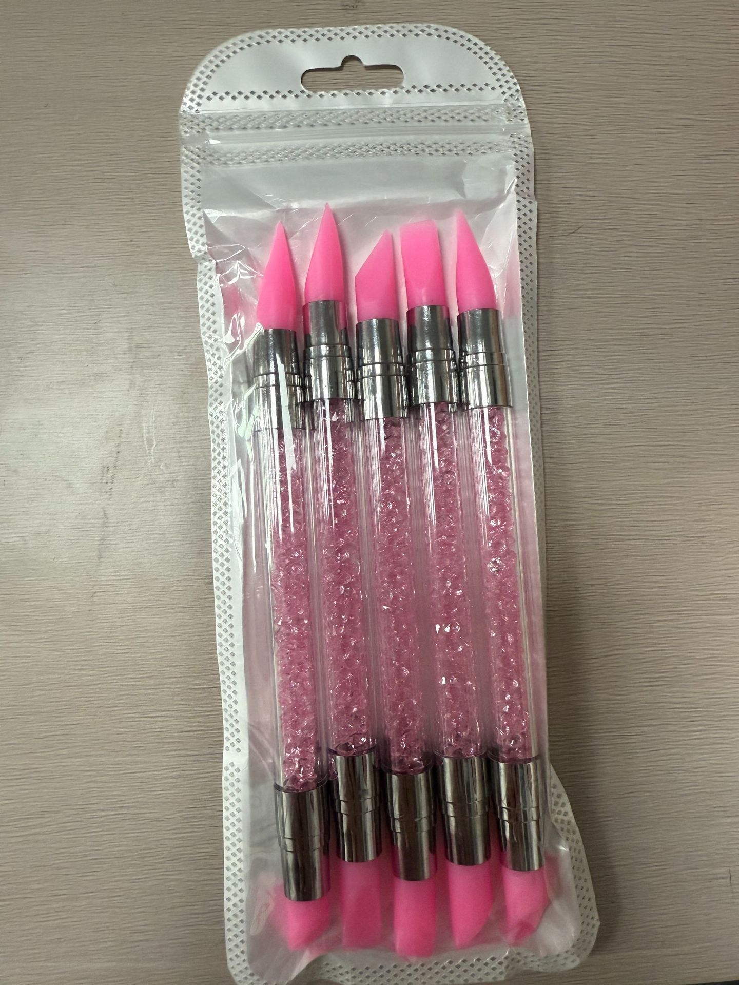 Pincel de Silicona para Uñas de Acrílico de Doble Cabeza Multifuncional para Manicura