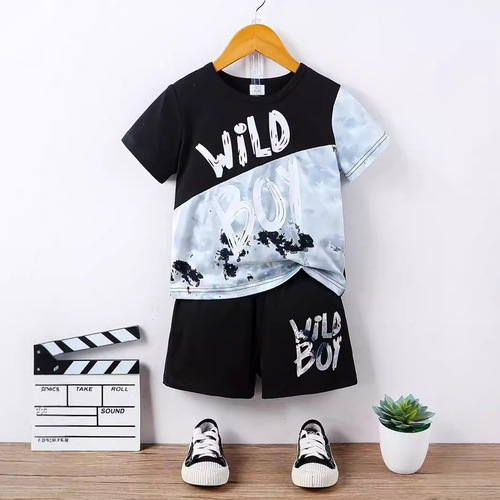 2024 Summer New Casual T-Shirt and Shorts Set for Boys - High-Quality Breathable Two-Piece Set RA01+RD02