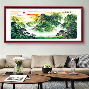 Abundance of Wealth, Long-Standing Chinese Painting, Landscape Painting, Feng Shui, Living Room Hanging Painting, Fortune-Attracting Calligraphy and Painting, Office Decoration Painting